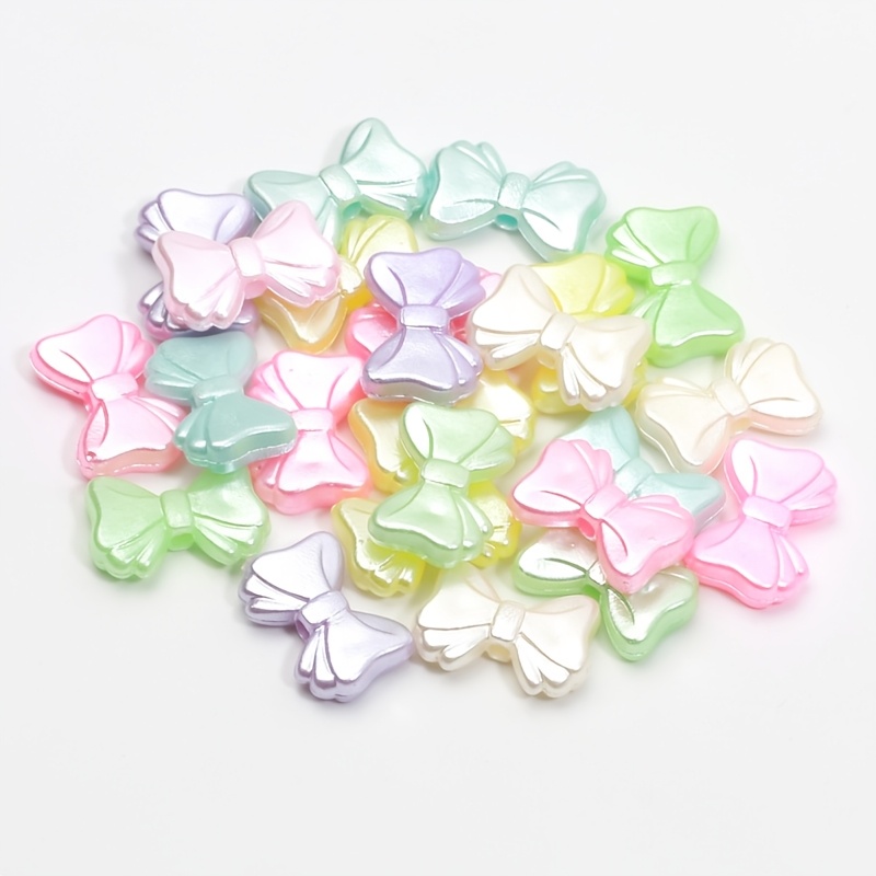 50pcs Colorful Pearlescent Acrylic Beads for DIY Jewelry Making